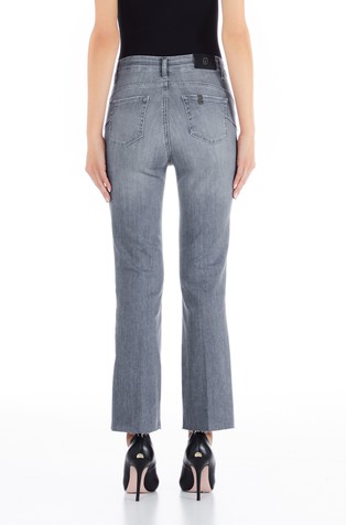 LIU JO Cropped zvončaste jeans hlače Modra - Washed Blue 2