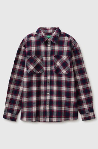 Oversized checked shirt