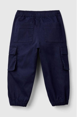 BENETTON Cargo hlače z zatezno vrvico Modra - Dark Blue 2