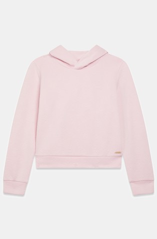 Jacquard logo sweatshirt with hood