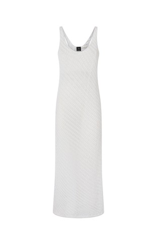 Long tank dress in openwork knit