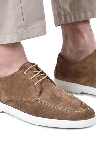 BALDININI Suede leather lace-up Tan 5