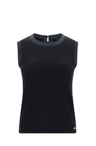 Ribbed cotton blend top