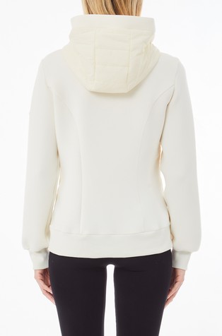 LIU JO Hooded jacket with quilted front White Milk 2