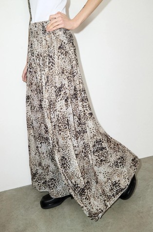 Patterned jersey circle skirt