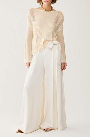 Culotte hlače s pasom za zavezovanje