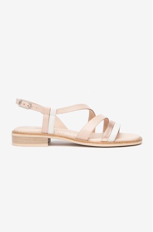 Leather and Technical Fabric Sandals