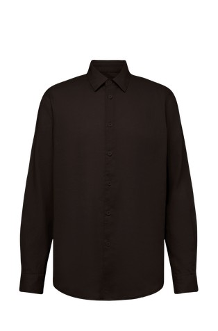 Regular fit srajca iz mešanice lana in bombaža