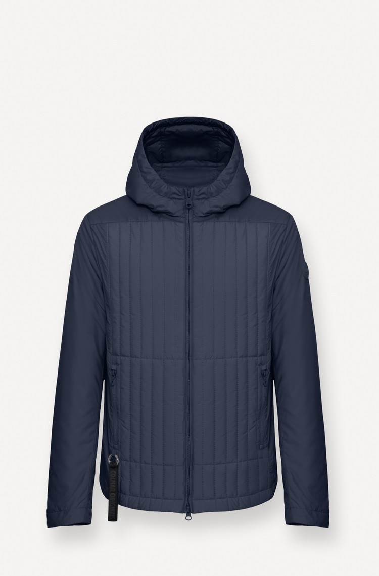 COLMAR Water-repellent hooded jacket with wad padding Dark Blue 