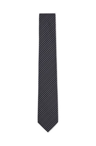 Micro-patterned tie in silk jacquard