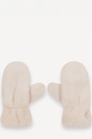 Faux fur mittens