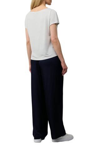 S.OLIVER Relaxed fit T-shirt in glittery viscose-blend White 2