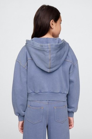 GAP Crop jopa s kapuco za deklice Modra - Bainbridge Blue 2