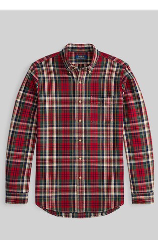 Custom fit Plaid Brushed Oxford Shirt