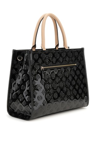 GUESS Arnela 4G Peony Logo Handbag Black 2