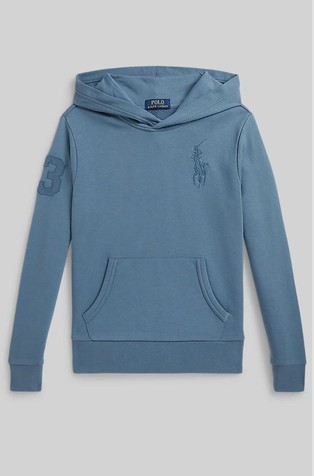 Big Pony pulover s kapuco in frotirano notranjostjo