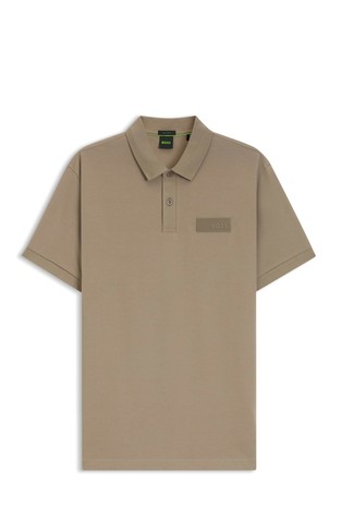 Paddy short-sleeved polo shirt with logo patch