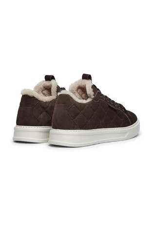 FABI Quilted leather sneakers Brown 3