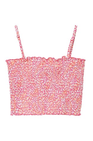 S.OLIVER Smocked cropped top with straps Pink 2