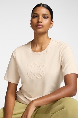 T-shirt with embossed monogram