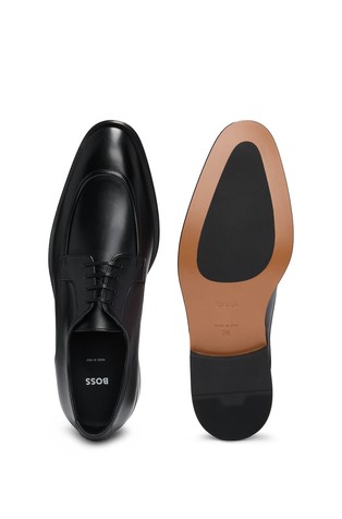 BOSS Leather Derby shoes with double stitching on uppers Emporium
