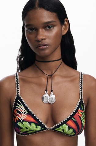 Tropical bikini top