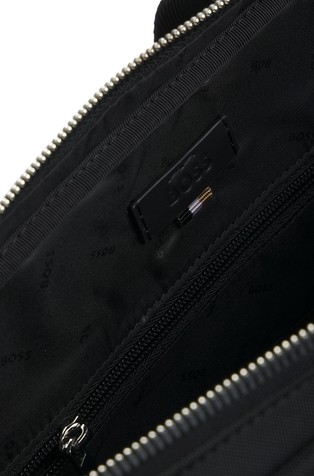 HUGO BOSS Poslovna torba z žepi in logotipom Črna - Black 2
