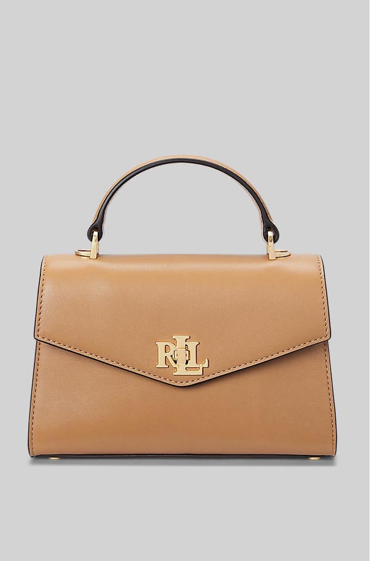 RALPH LAUREN Leather Small Farrah Satchel Buff 