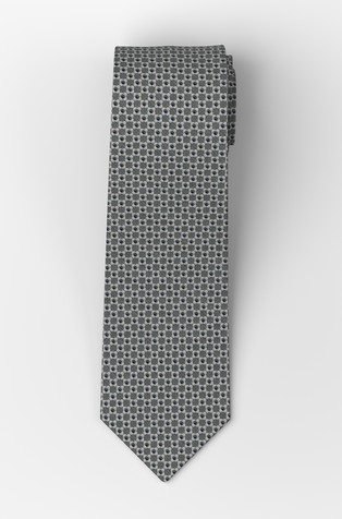 Patterned silk tie