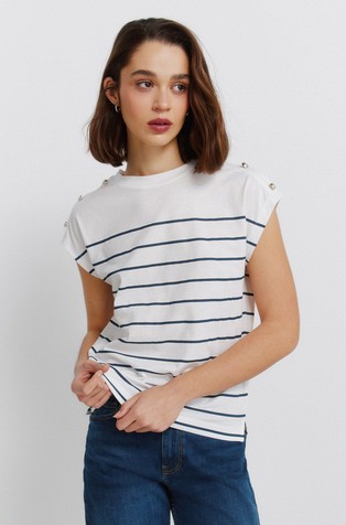 Short sleeve button T-shirt