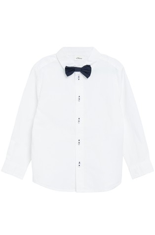 Formal shirt with detachable bow tie
