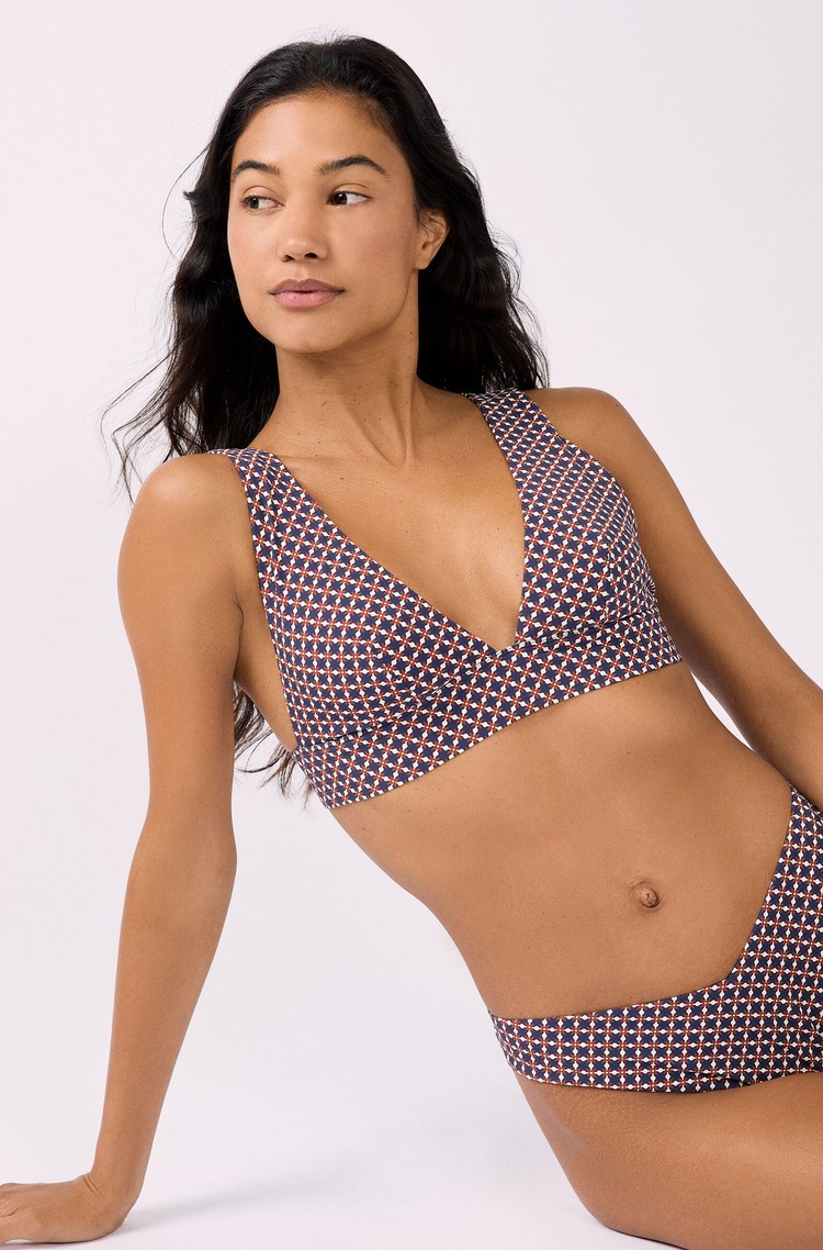 ETAM Joe Triangle foulard printed bikini top Multi 