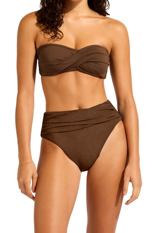 Seafolly Collective spodnji del kopalk z visokim pasom