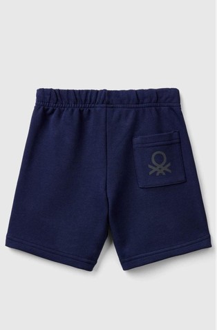 BENETTON Kratke hlače iz organskega bombaža Modra - Dark Blue 2