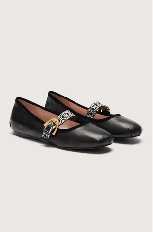COCCINELLE Beatriz leather ballerinas Black 2