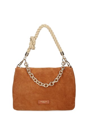 Suede shoulder bag