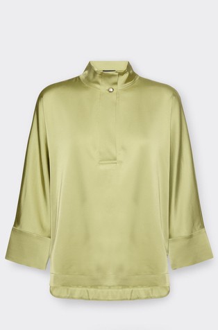 Satin blouse with 3/4 sleeves