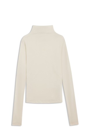 High-neck long-sleeved top in jersey