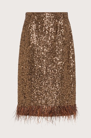 Sequin pencil skirt