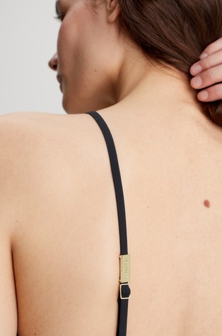 CALVIN KLEIN Moulded Triangle Bikini Top - Core Solids Black 3