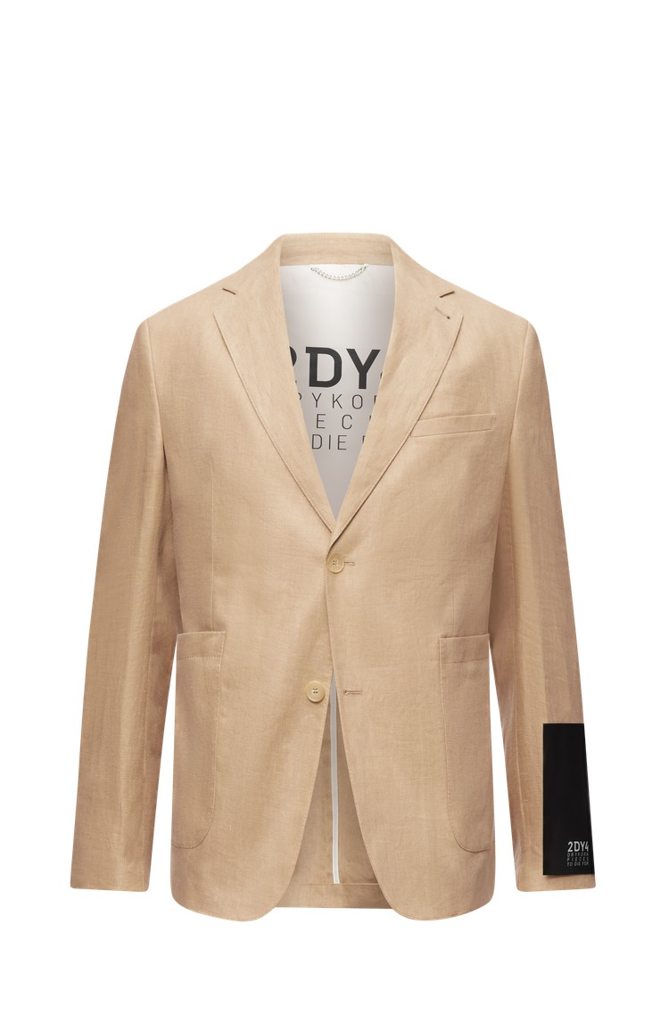 DRYKORN Regular fit jacket in linen twill Beige 