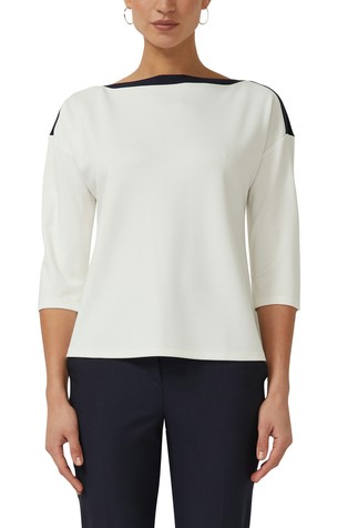 Majica s 3/4 rokavi in kontrastnim vstavkom
