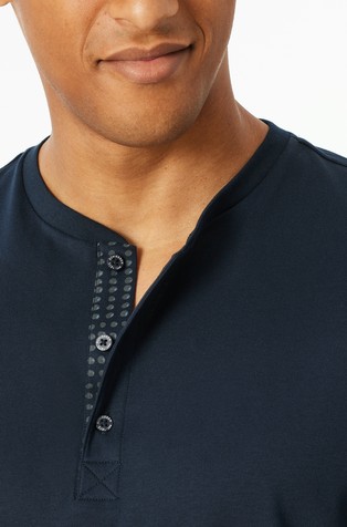SCHIESSER Fine Interlock - pižama s kratkimi rokavi Modra - Blue 3