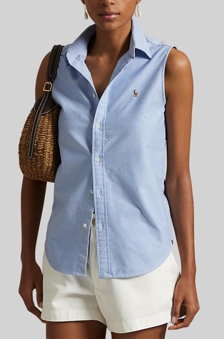 Classic fit Oxford srajca brez rokavov