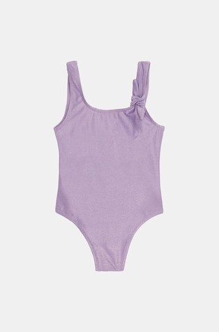One-piece swimsuit with lurex