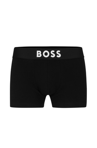 Organic-cotton-blend trunks with logo waistband