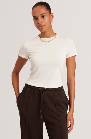 Majica s kratkimi rokavi iz raztegljive viskoze