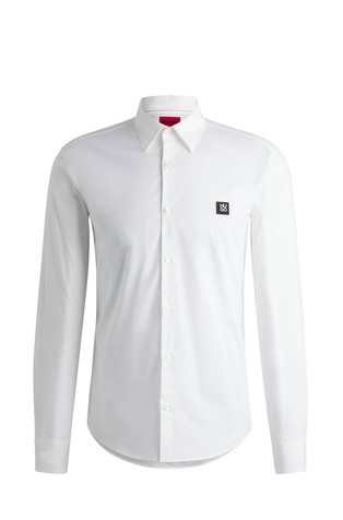 Slim-fit shirt in stretch cotton