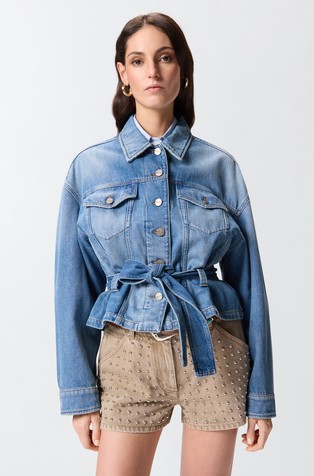 Denim jakna s pasom