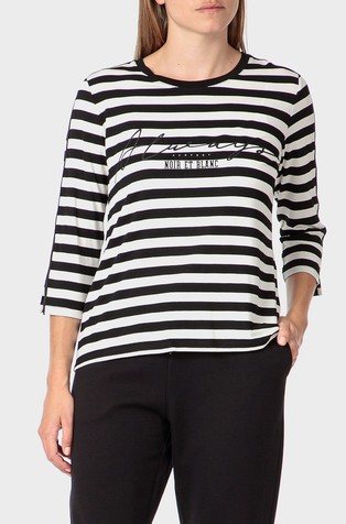 Črtasta majica s 3/4 rokavi
